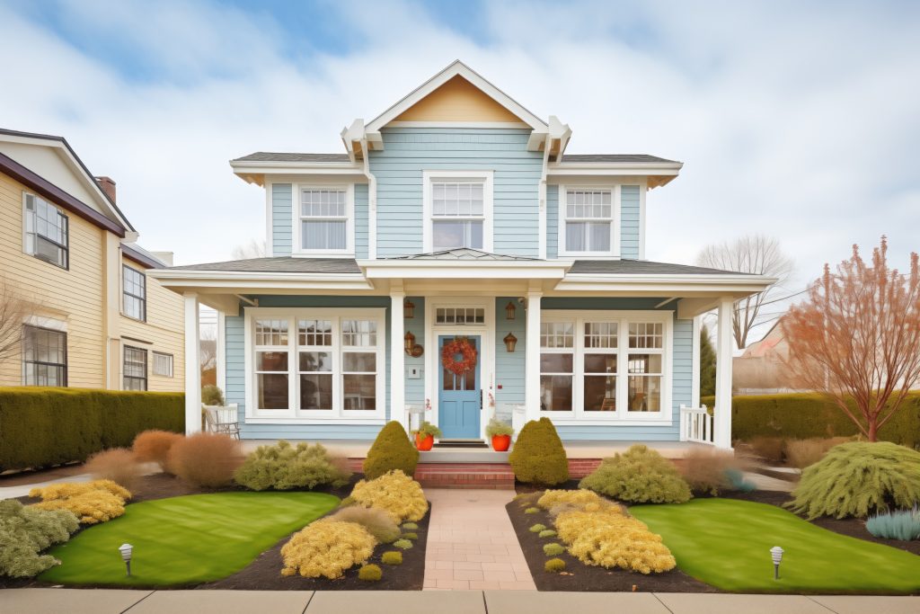 Residential House with Decorative Moulding